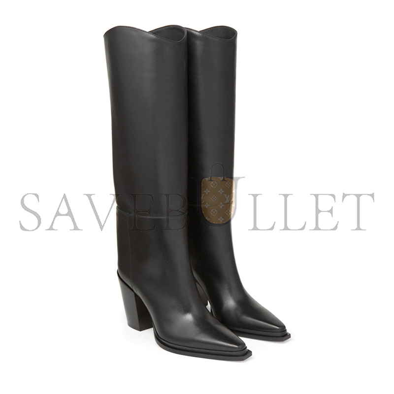 Ji*y Ch* cece 80 black soft calf leather boots cece80slq